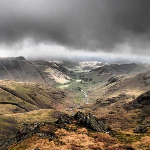 The Langdale Valley from The Crinkles