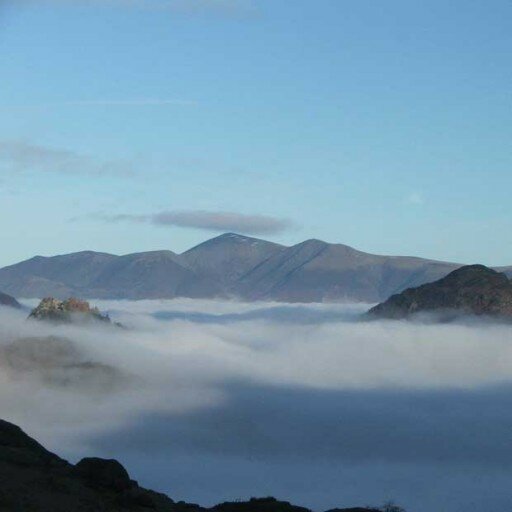 Skiddaw across Borrowdale from Glaramara