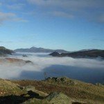 A cloud inversion over Borrowdale from Thorneythwaite Fell on the Glaramara ridge