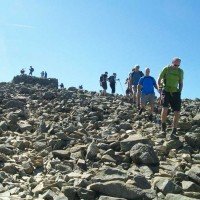 Descending from Scafell Pike