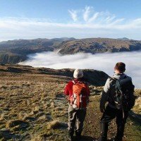 Climbing Helvellyn on the 3 County Peaks
