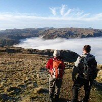 Climbing Helvellyn on the 3 County Peaks