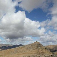 Dow Crag with the Scafell range beyond