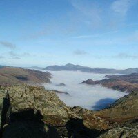 Looking down over Borroewdale from Combe Head, Glaramara