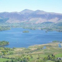 The view over Derwentwater from Grange Fell