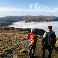 Above the cloud on the path to Helvellyn