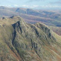 The Langdale Pikes from Bowfell