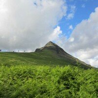 Looking up at Yewbarrow from Nether Beck