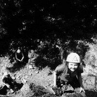 Climbing on Sticklebarn Crag, Langdale