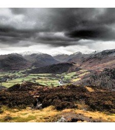 Grange Fell from Grange: Evening Walk