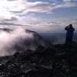 On the summit of Scafell Pike