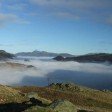 A cloud inversion over Borrowdale from Thorneythwaite Fell on the Glaramara ridge