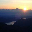 The sun rising from Dollywagon Pike
