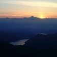 The sun rising from Dollywagon Pike