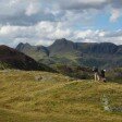 The Langdale Pikes from Lingmoor Fell